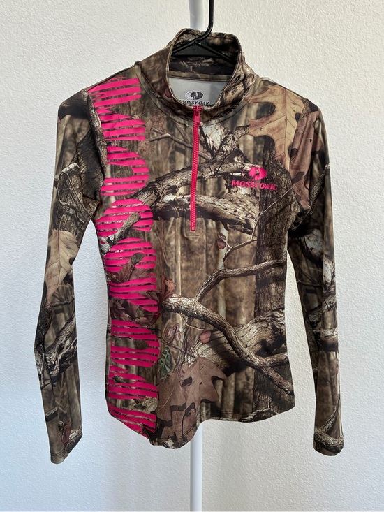 Tops - Mossy Oak Break Up 1/4 Zip Performance Camo Long Sleeve Small